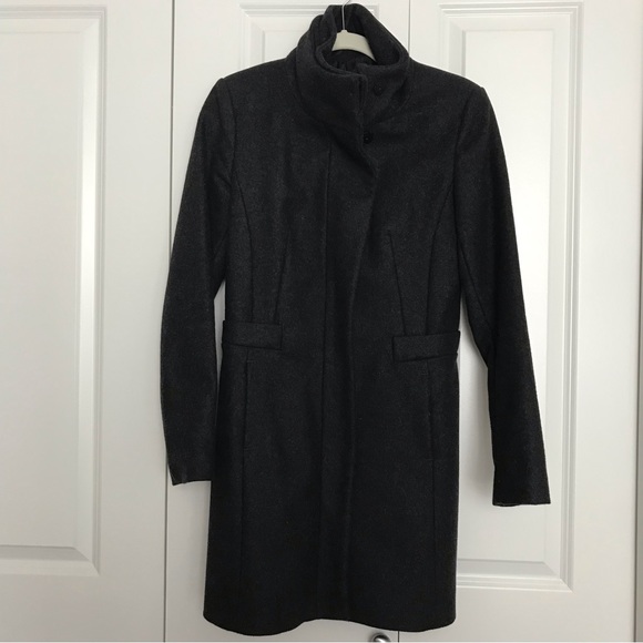 Zara Long Wool Coat - Picture 2 of 8